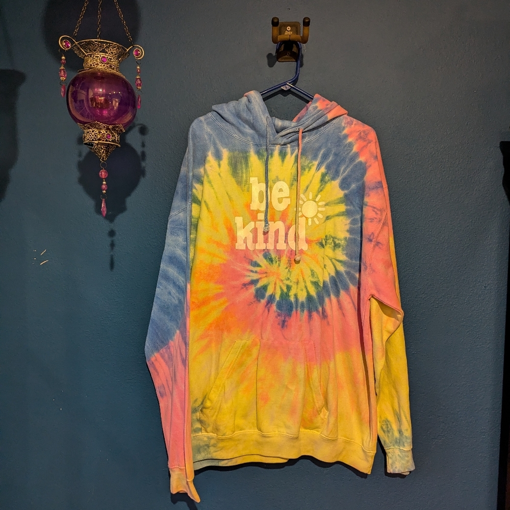 Sunshine Sisters Tie-Dye 'Be Kind' Hoodie